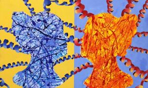 Protein-inspired painting. Credit: Charlotte Agnew.
