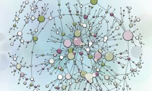 Artists impression of a gene fusion network.
