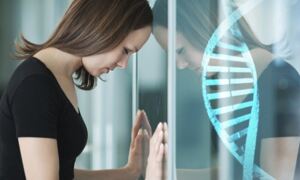 Artist's impression of depression and genetics. Credit: Spencer 
Phillips/EMBL-EBI
